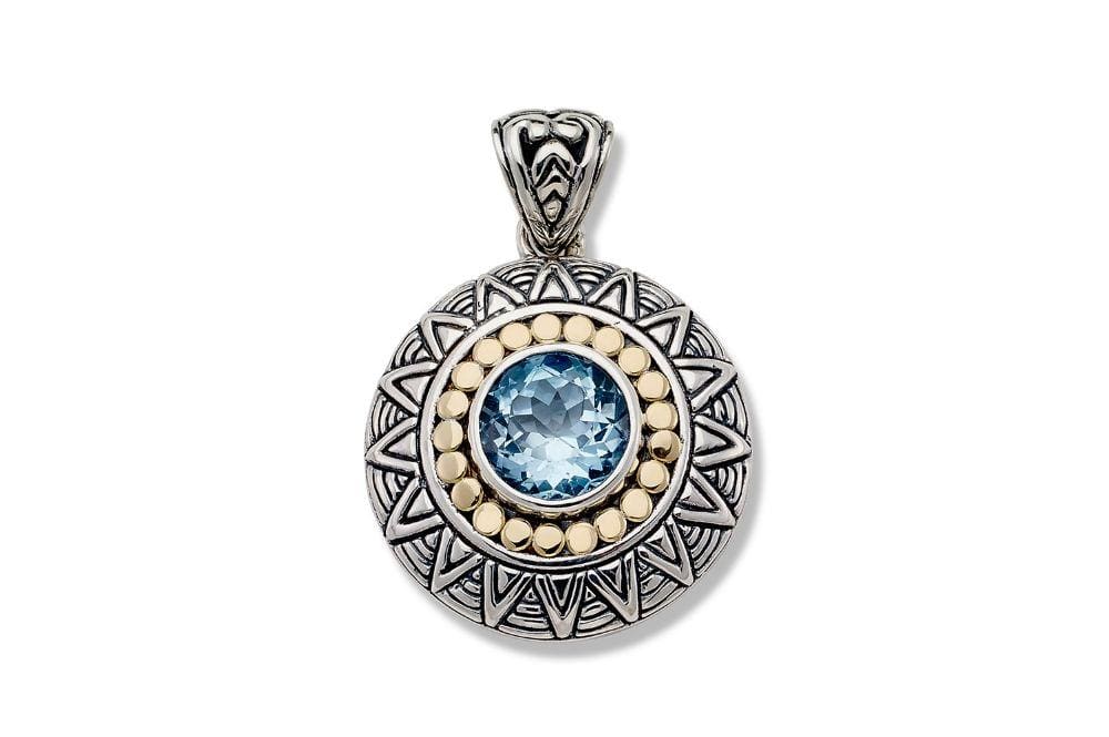 Tribe Pendant- Blue Topaz