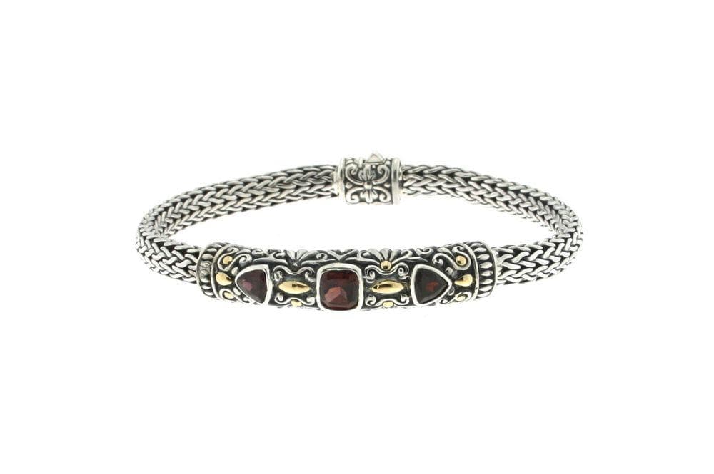 Trifecta Bracelet- Garnet