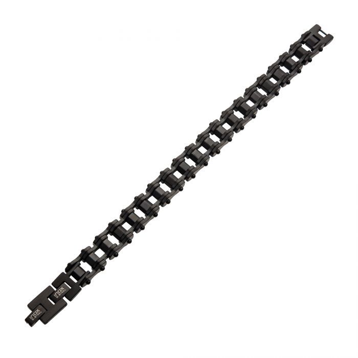 Black Plated Bike Chain Bracelet | INOX