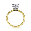 Gabriel & Co. "Evelina" 14K White-Yellow Gold Diamond Engagement Ring