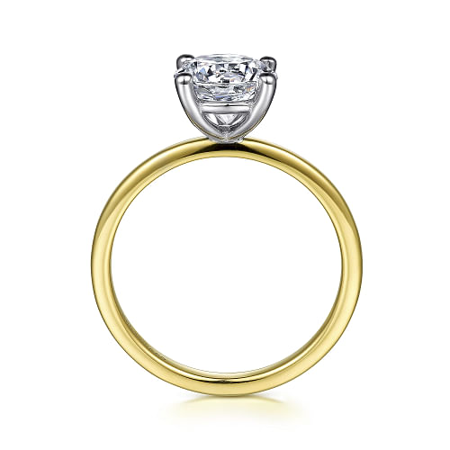 Gabriel & Co. "Evelina" 14K White-Yellow Gold Diamond Engagement Ring