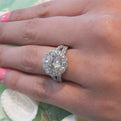 Gabriel & Co. Amavida "Coco" Round Large Diamond Halo Engagement Ring