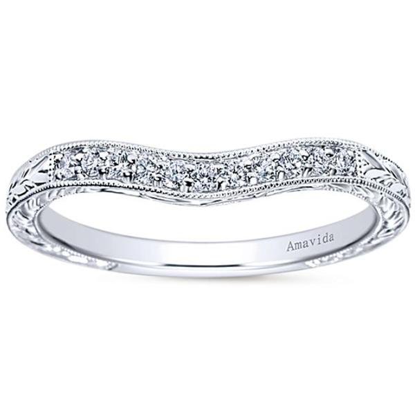 Gabriel Amavida "Tallulah"  Milgrain Diamond Wedding Ring