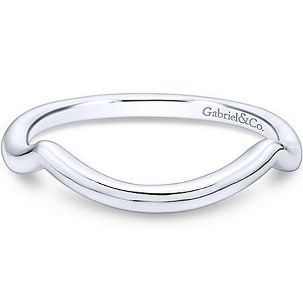 Gabriel "Celine" Curved High Polish Wedding Band