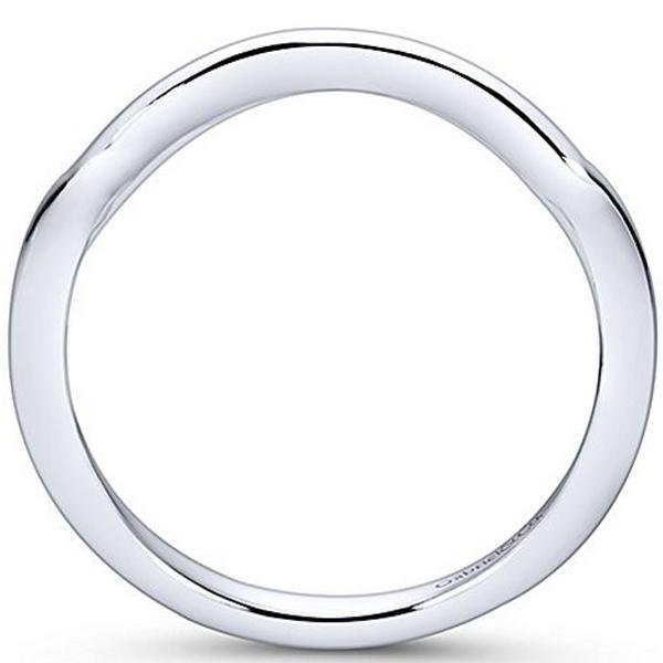 Gabriel "Celine" Curved High Polish Wedding Band