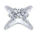 Gabriel & Co. "Aria" Three Stone Diamond Engagement Ring