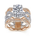 Gabriel & Co. "Calm" Wide Twist Diamond Engagement Ring