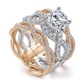 Gabriel & Co. "Calm" Wide Twist Diamond Engagement Ring