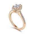 Gabriel & Co. Classic Pear Cut Halo Diamond Engagement Ring