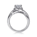 Gabriel & Co. "Courtney" Twist Diamond Halo Engagement Ring