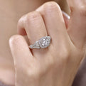 Gabriel & Co. "Delilah" Vintage Style Diamond Halo Engagement Ring