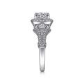 Gabriel & Co. "Delilah" Vintage Style Diamond Halo Engagement Ring