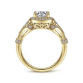 Gabriel & Co. "Delilah" Vintage Style Diamond Halo Engagement Ring