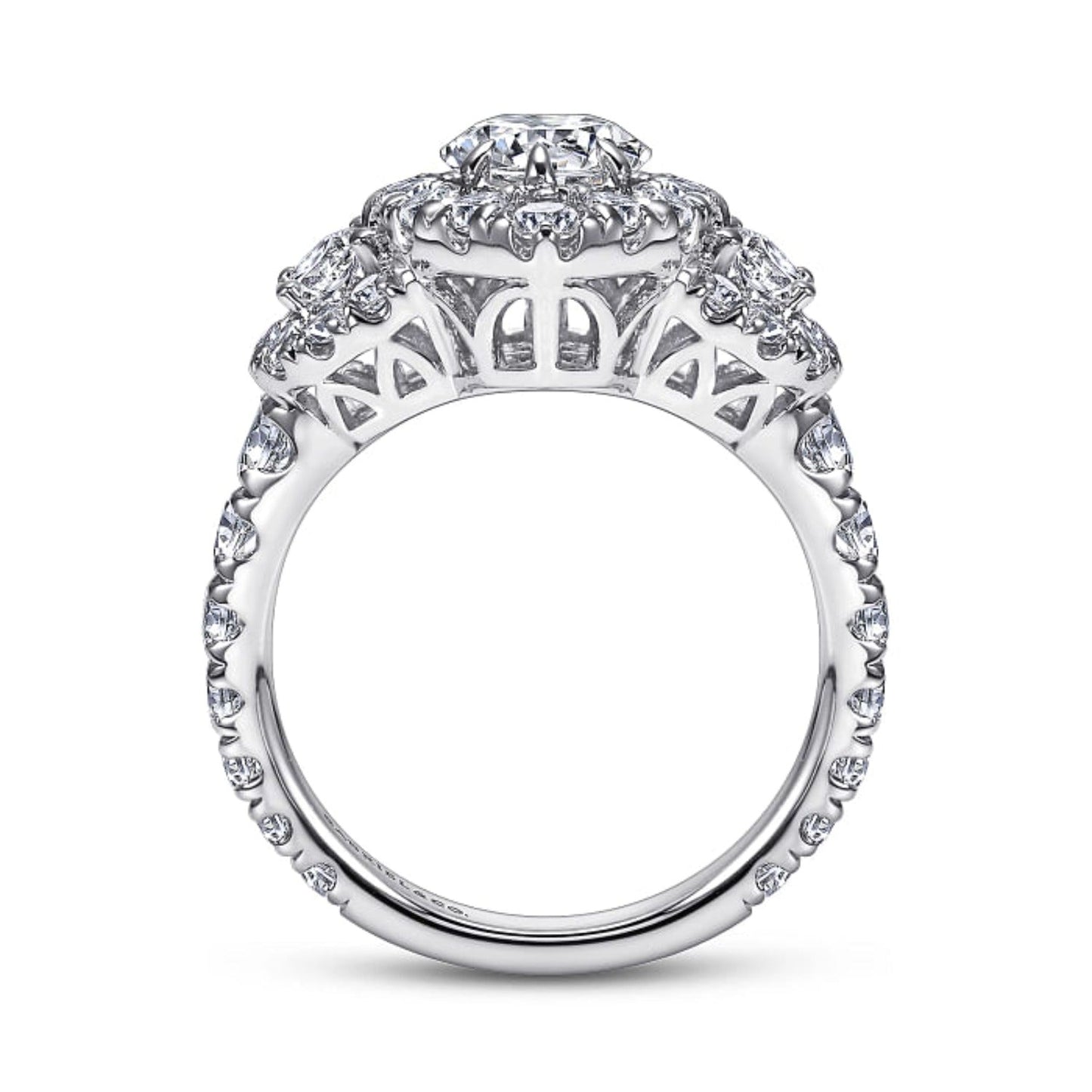 Gabriel & Co. "Eve" Massive Marquise Halo Diamond Engagement Ring