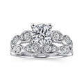 Gabriel & Co. "Garland" Vintage Style Diamond Engagement Ring