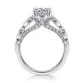 Gabriel & Co. "Garland" Vintage Style Diamond Engagement Ring