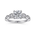 Gabriel & Co. "Garland" Vintage Style Diamond Engagement Ring