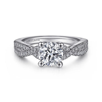 Gabriel & Co. "Gina" Twist Diamond Engagement Ring