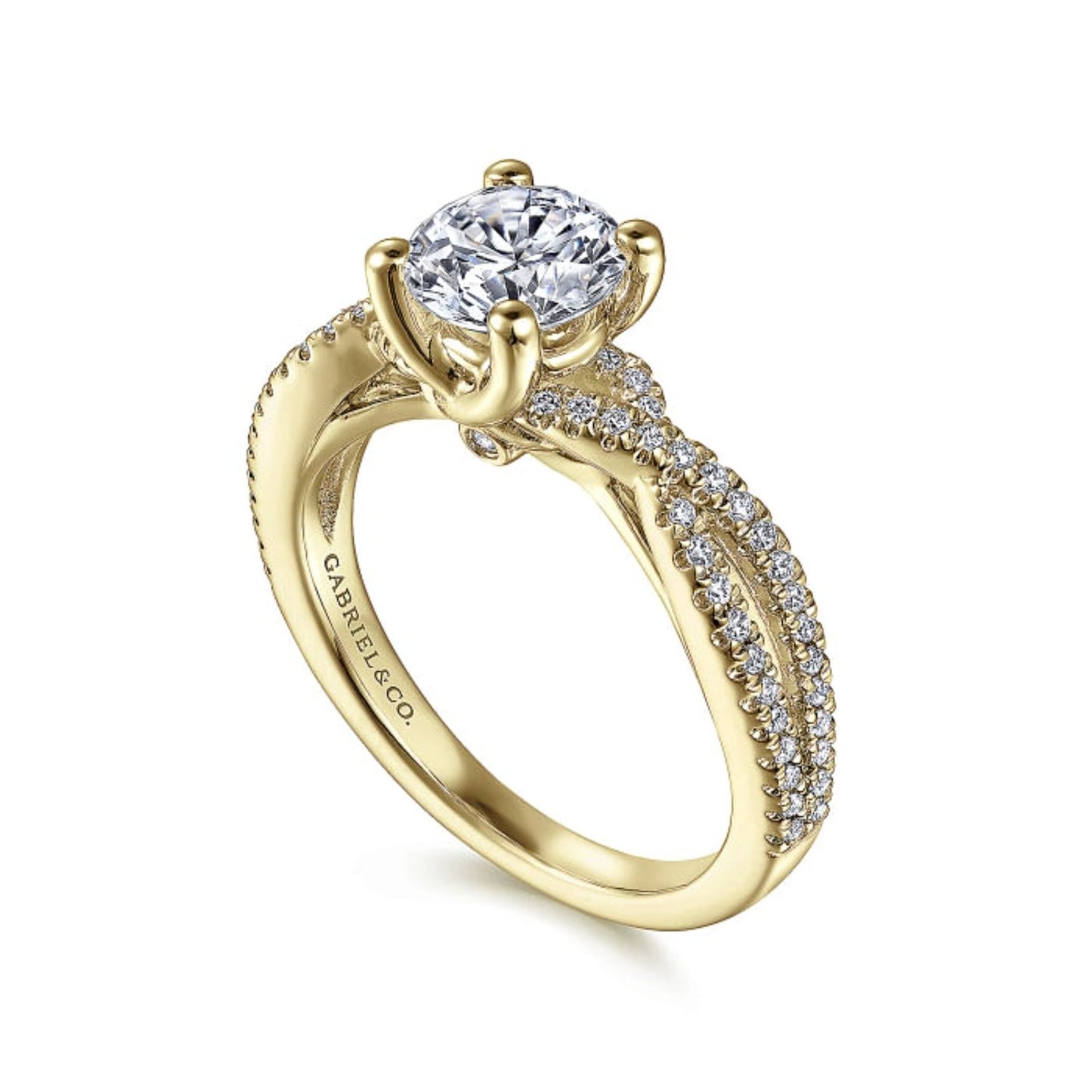 Gabriel & Co. "Gina" Twist Diamond Engagement Ring