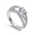 Gabriel & Co. "Mackenzie" Freeform Twist Diamond Engagement Ring