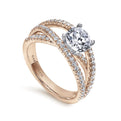 Gabriel & Co. "Mackenzie" Freeform Twist Diamond Engagement Ring