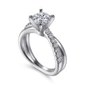 Gabriel & Co. "Morgan" Bypass Twist Diamond Engagement Ring