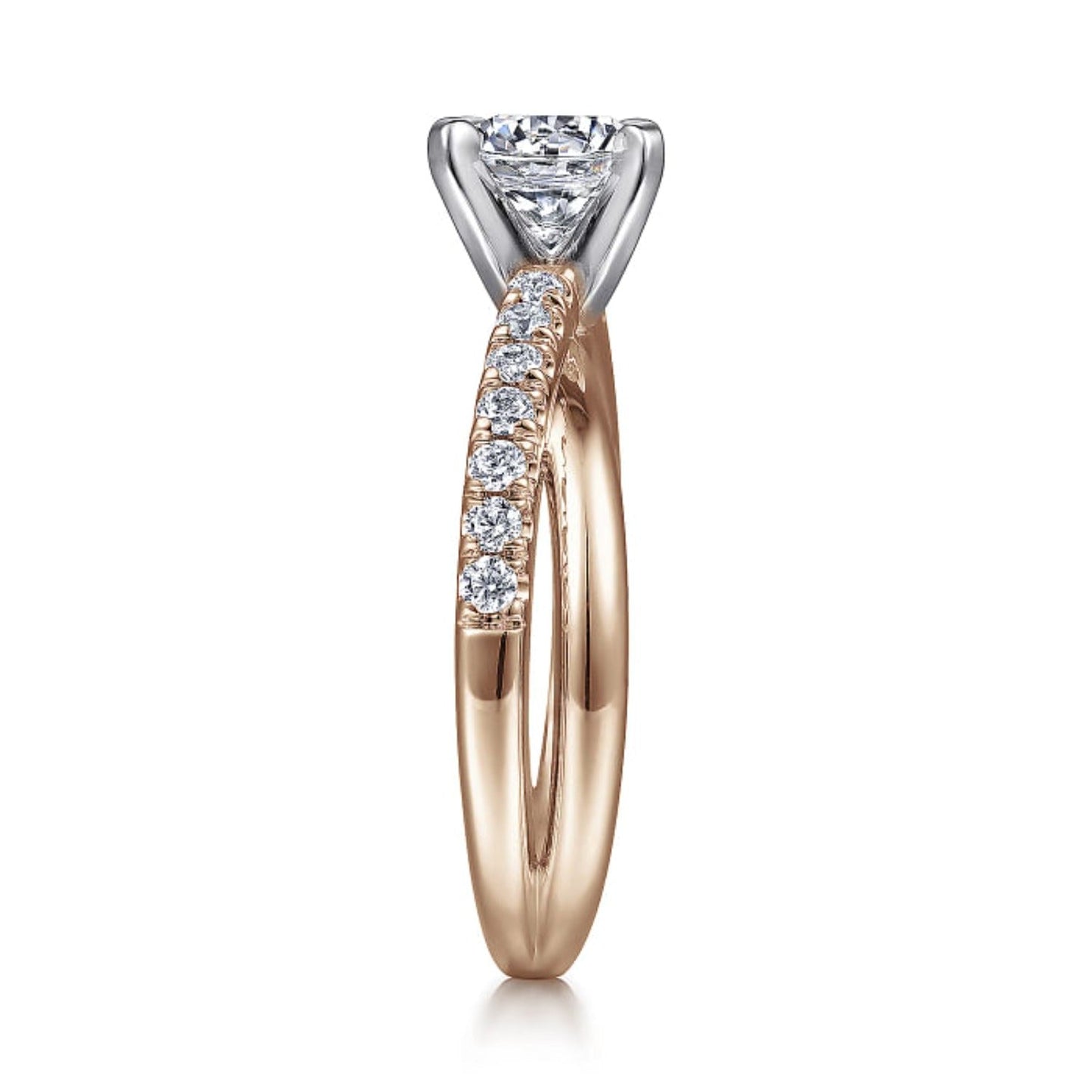 Gabriel & Co. "Morgan" Bypass Twist Diamond Engagement Ring