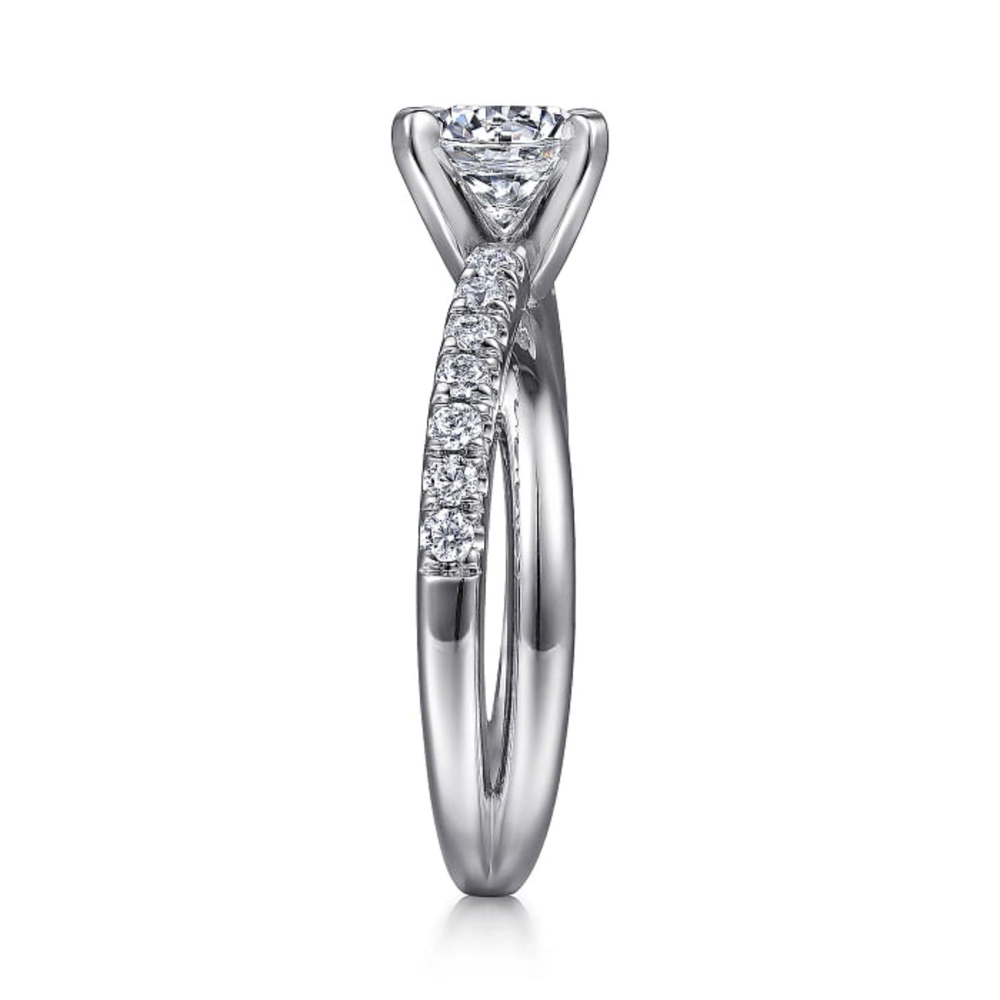 Gabriel & Co. "Morgan" Bypass Twist Diamond Engagement Ring