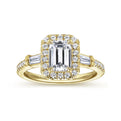 Gabriel & Co. "Raveena" Three Stone Diamond Engagement Ring