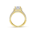 Gabriel & Co. "Sabrina" Halo Three Row Diamond Engagement Ring