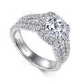 Gabriel & Co. "Sabrina" Halo Three Row Diamond Engagement Ring