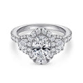 Gabriel & Co."Waltz" Diamond Engagement Ring Featuring Half Moon Diamonds