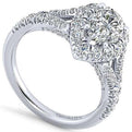 Gabriel "Juliana" Pear Halo Diamond Pave Engagement Ring